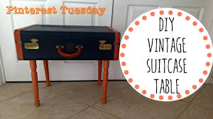 Old suitcase becomes a side table. Diy Vintage Suitcase Table Pinterest Tuesday Youtube