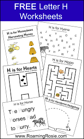 Free Printable Letter H Alphabet Activities Worksheets From Roaming Rosie Kindergarten Letters Letter H Activities For Preschool Alphabet Activities