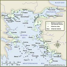 Map Showing Extent Of Athenian Empire In Mid 5th Century Bc Histoire
