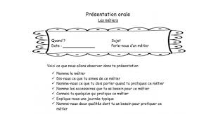 Presentation Orale Les Metiers Words Word Search Puzzle Index
