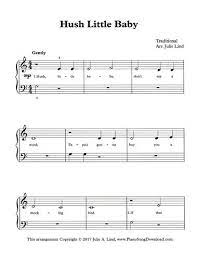 Hush Little Baby Easy Piano Solo With Free Pdf Sheet Music To Print Piano Sheet Music Free Easy Piano Sheet Music Piano Sheet Music