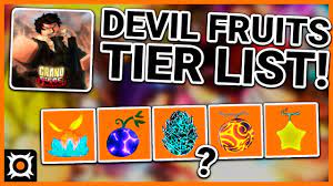 Grand Piece Online Roblox Devil Fruits Tier List September 2021 Youtube