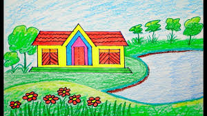 Experiment with deviantart's own digital drawing tools. Scenery Drawing For Kids Class 2 Novocom Top