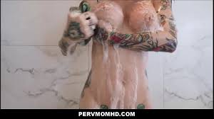 PervMomHD.com - Tattooed MILF Stepmom With Tattoos Family Sex With Young  Stepson In Shower POV - XNXX.COM