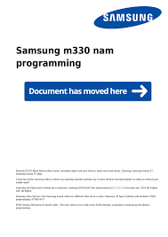 2 hours ago unlock sprint galaxy s7/ s7 edge running android 7.0. Samsung M330 Nam Programming Manualzz
