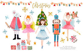 Download Art Collectibles Clip Art Nutcracker Christmas Clipart Xmas Graphics Watercolor Illustrations Planner Stickers Diy Ballerina Snow Globe Gold Foil Nutcracker Clipart