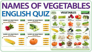 It helps a reader to find a name or a title in the list. Vegetables English Vocabulary List And Chart With Photos