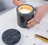 Wholesale Custom Marble Stone Candle Holder Jar With Lid ...