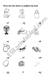They are super easy to access on your computer and simple to print. Fill In The First Letter To Complete The Word Esl Worksheet By Pushpaganegoda