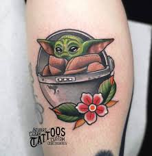 Stu Clark On Instagram Baby Yoda Thanks Wolf Teeth For Snatching Up This One So Fkn Cute Yod Mandalorian Tattoo Baby Name Tattoos Baby Tattoos
