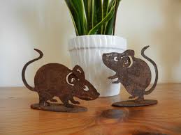 Rusty Metal Mice Gift Tiny Mice Rustic Home Decor Cute Mice Garden Gift Rustic Mouse Mice Or Rustic Gift Rusty Metal Garden Art Small Christmas Gifts