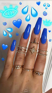 Me gustaya está en la lista de deseos. Nice Ocean Blue Nails Ocean Blue Nails Blue Nails Cute Nail Designs