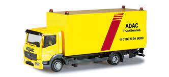 Als adac mitglieder erhalten sie bei anmietungen in deutschland viele vorteile, wenn sie ihren transporter oder lkw bei avis mieten: Mercedes Benz Atego Koffer Lkw Mit Ladebordwand Adac Truck Service Herpa 303408