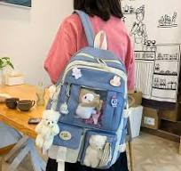 HIPYLO Day Backpack Womens Backpacks for Traveling Casual Backpack 17 Inch  Backpack Mens Travel Bag Womens Bag Ruck Sack Womens Bags, Blue One Size