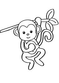 Select from 35302 printable crafts of cartoons, nature, animals, bible and many more. Coloring Pages Cute Baby Monkey Hanging From Tree Coloring Page
