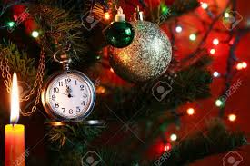 Vintage Pocket Watch Hanging On Christmas Tree Near Lighting Stock Photo Picture And Royalty Free Image Image 15615799