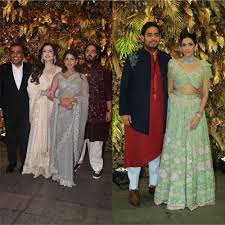 Mukesh Nita Anant Akash Ambani With Shloka Mehta And Radhika Merchant Look Their Glamorous Best At Armaan Jain S Wedding Masala Com She is seen traveling with the family everywhere they go, in both the last marriage ceremonies her contributions were immense. mukesh nita anant akash ambani with