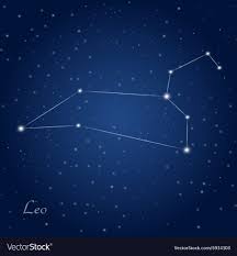 Leo Constellation Zodiac Sign At Starry Night Sky Download A Free Preview Or High Quality Adobe Illustr Leo Constellation Zodiac Constellations Constellations