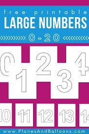 Free Large Printable Numbers 1 20 Pdf Learning Numbers Preschool Numbers Preschool Numbers Preschool Printables