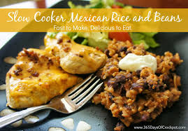This tasty mexican rice and beans dish requires minimal effort and can be eaten as a meal in itself or served as a side. Slow Cooker Mexican Black Beans And Rice 365 Days Of Slow Cooking And Pressure Cooking