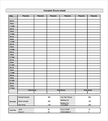 Sample Canasta Score Sheet 7 Documents In Pdf