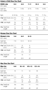 foot size measurements for crochet knitting and sewing