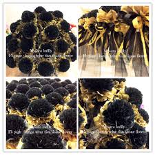Material kertas tisu non woven. Gold Black Halloween Wreath Diy And Crafts Bunga Pahar
