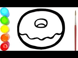 Glitter Donut Drawing Coloring And Painting For Kids Toodlers Learn Colors Youtube