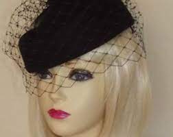 Funeral Hats With Veil Veil Hat Races Wedding Funeral Face Net Netted Pill Box Hat Rose Dress Hats Veiled Hats Hat With Veil