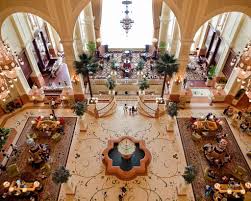 It is located directly in front of the tokyo disneyland park with the tokyo disneyland station of the disney resort line monorail system in between. Tokyo Disneyland Hotel Lobby Disneyland Hotel Hotel Lobby Tokyo Disneyland