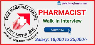 Recruitment For Pharmacist At Tata Memorial Centre Pharmacist Memorial Hospital Memories