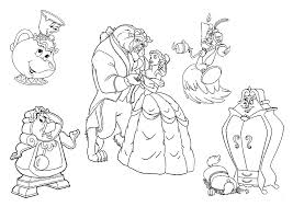 This is one of the first cartoons to use cgi (computer generated image) : Beauty And The Beast Characters Pictures Coloring Home