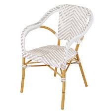 The home of your dreams is just an overstock order away! Fauteuil De Jardin Professionnel En Resine Blanche Beige Kafe Business Maisons Du Monde