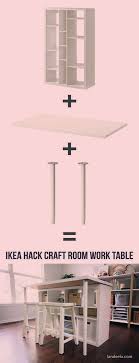 Ikea Hack Craft Room Table An Easy Ikea Hack For Your Craft Room Kitchen Island Craft Easy Hack Ike In 2020 Craft Room Tables Craft Room Storage Ikea Craft Room