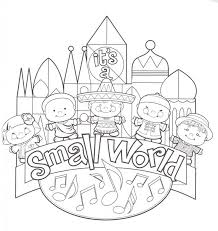 It S A Small World Coloring Page Disney Coloring Pages Disney Colors Disney Scrapbook