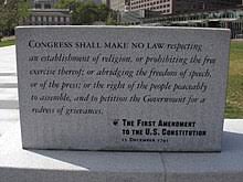 The first amendment to the united states constitution reads: 1 Zusatzartikel Zur Verfassung Der Vereinigten Staaten Wikipedia