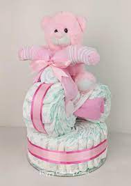 Nappy Cakes By Emma Baby Girl Nappy Cake Trike Baby Girl Diaper Cake Baby Nappy Cakes Baby Shower Nappy Cake