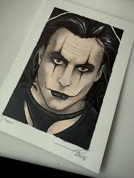 Sketch of a crow using Prismacolor marker and pencil