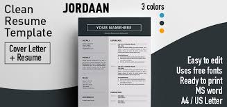 jordaan clean resume template