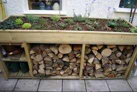 Log Store With Green Roof Google Search Wood Store Log Store Garden Storage