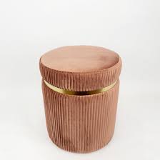 Only 3 available and it's in 1 person's cart. China Modern Luxury Elegant Nordic Foot Stool Sofa Gold Stainless Steel Legs Round Velvet Small Ottoman Stool China Decoration Ottoman Stool