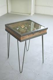 Setup was easy enough, but needed 2 people. Kalalou Display Table With Hinged Glass Top Glass Top Display Table
