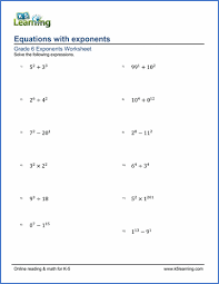 Get the exact online tutoring and homework help you need. Exponents Worksheets Free Printable K5 Learning