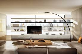 Match a brown bed frame with a brown bookshelf or a tv stand in brown. Modern Living Room Feature Wall Units Lago Design