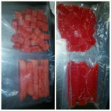 You then rub them around gently and cause them to bump into one another to loosen the dirt. When You Vacuum Seal Watermelon All The Juices Get Sucked In This Process Makes Those Pieces More Sweet And They Get A Deep Vibrant Color Interestingasfuck