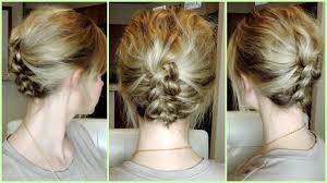 14 hairstyles for medium length| relaxed hair. Easy Dutch Braid Updo For Short To Medium Hair Youtube