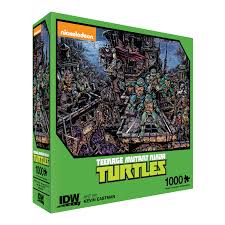 The box lid (left) shows the finished scene, but with the same ruler (right) the assembled puzzle is nice & large. Idw Games To Publish Premium Collector Jigsaw Puzzles Idw Games