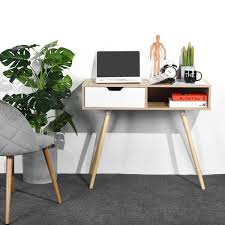 Filing cabinets, desks, bureau's, bookcases, work stations. White Drawer With Light Wood Paper Veneer Computer Desks Pine Legs Office Desk Workstation Desk For Home Office Furniture Home Urbytus Com