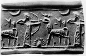 Cylinder Seal Of The Urartian Goddess Sielardi Selardi Found At Karmir Blur Selardi Sielardi Is A Lunar Godd Cylinder Seal Arab Culture Gods And Goddesses