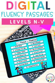 Digital Fluency Passages Set 1 Bundle 3rd 4th 5th Grade Level N V In 2020 Fluency Passages Fluency Reading Fluency